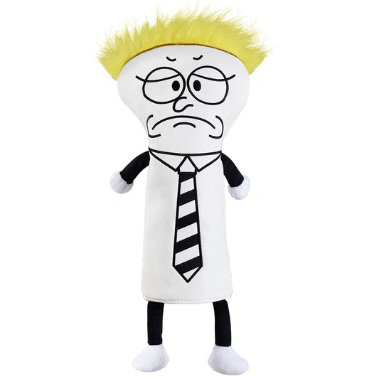 White Melancholy Boy Embroidered Wooden Head Cover Sets