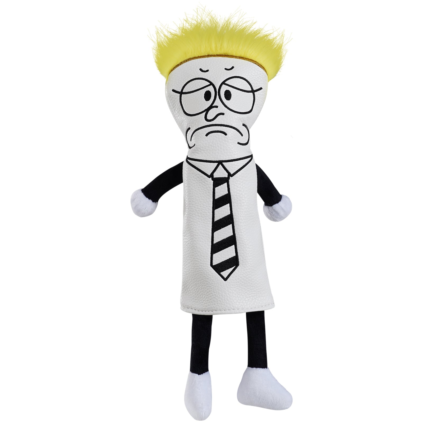 White Melancholy Boy Embroidered Wooden Head Cover Sets