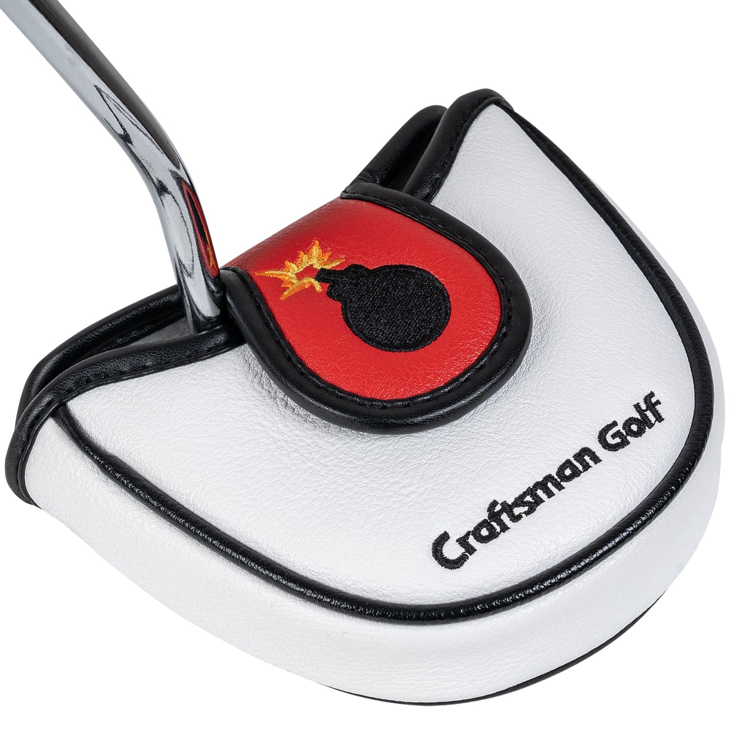 White Angry Bomb Mallet Putter Head Cover
