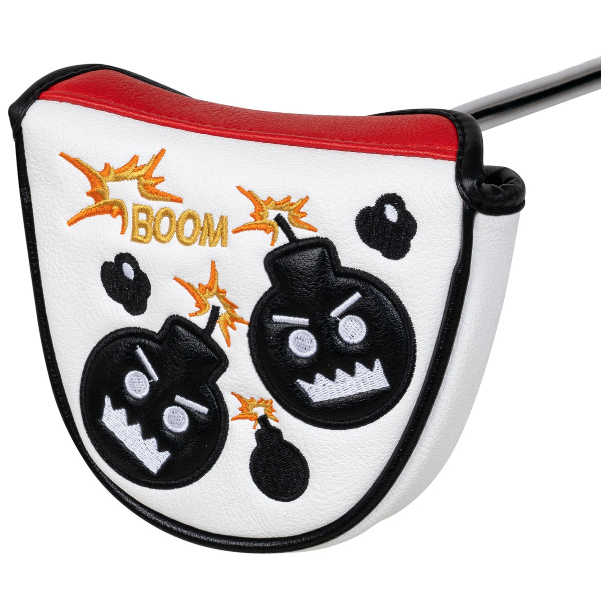 White Angry Bomb Mallet Putter Head Cover