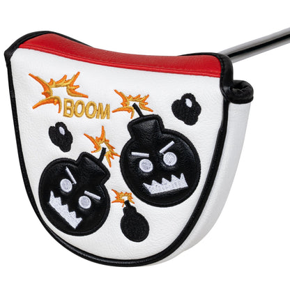 White Angry Bomb Mallet Putter Head Cover