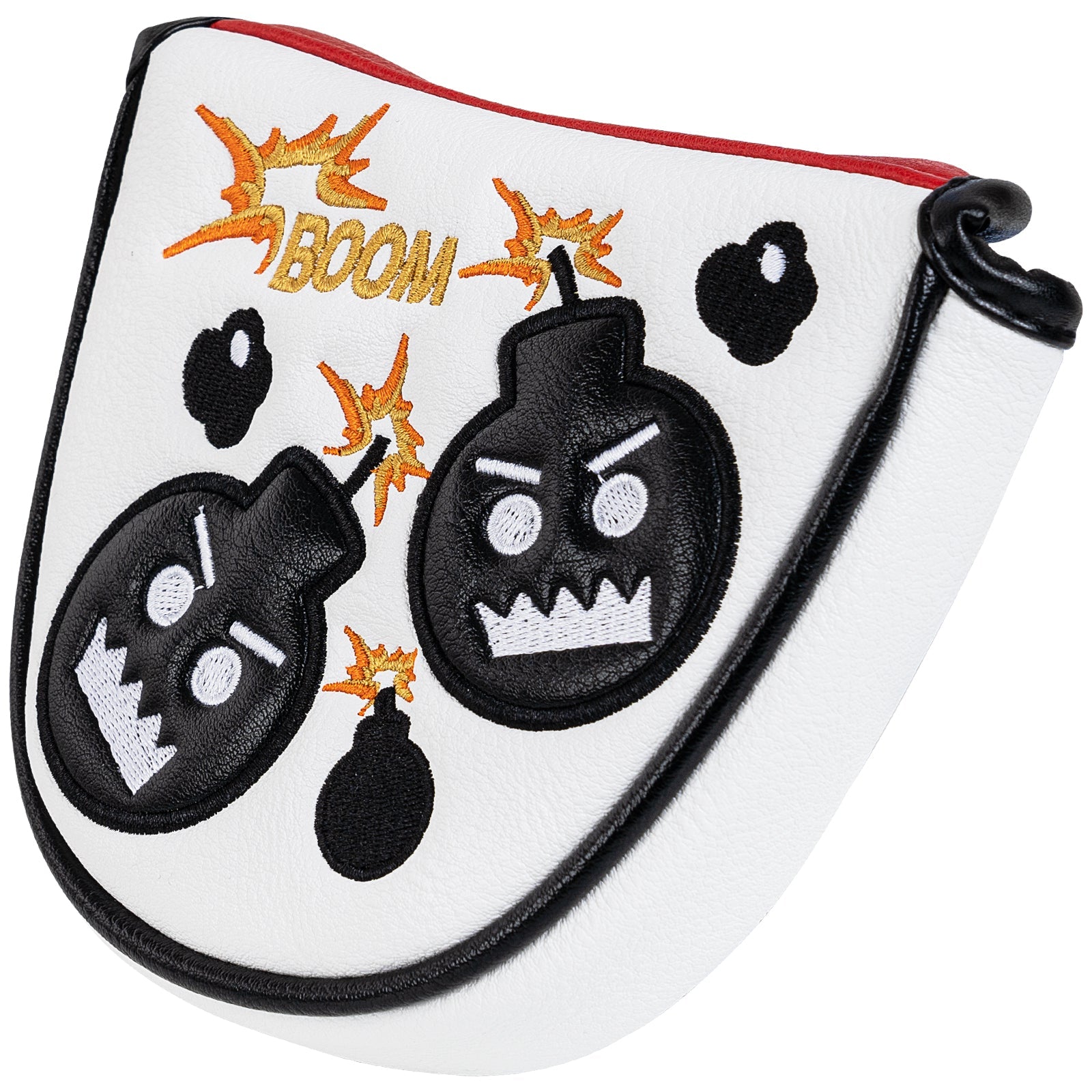 White Angry Bomb Mallet Putter Head Cover
