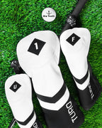 PN White& Black Driver Head Cover Set