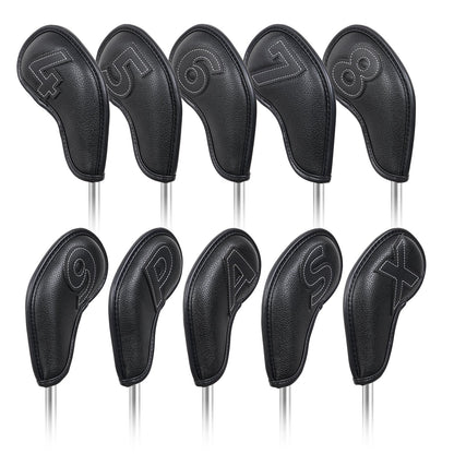 Black PU Iron Cover 10pcs£¨4-9,P,A,S,X£© Head Cover