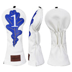 White BIRDIE Leaf Driver Head Cover Set
