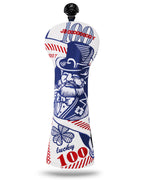 White Lucky Coin Golf Headcover Set