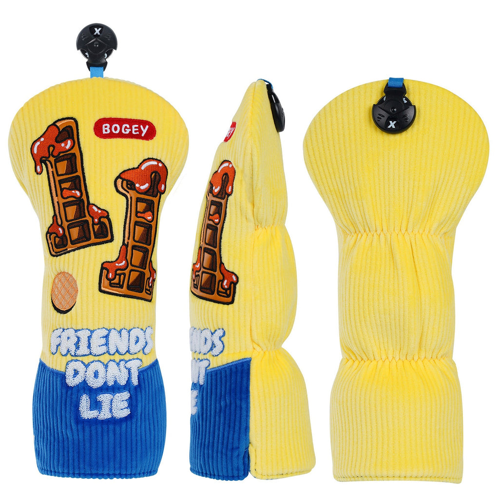Yellow Number Golf Head Cover Set