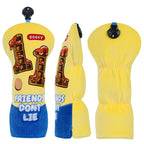 Yellow Number Golf Head Cover Set