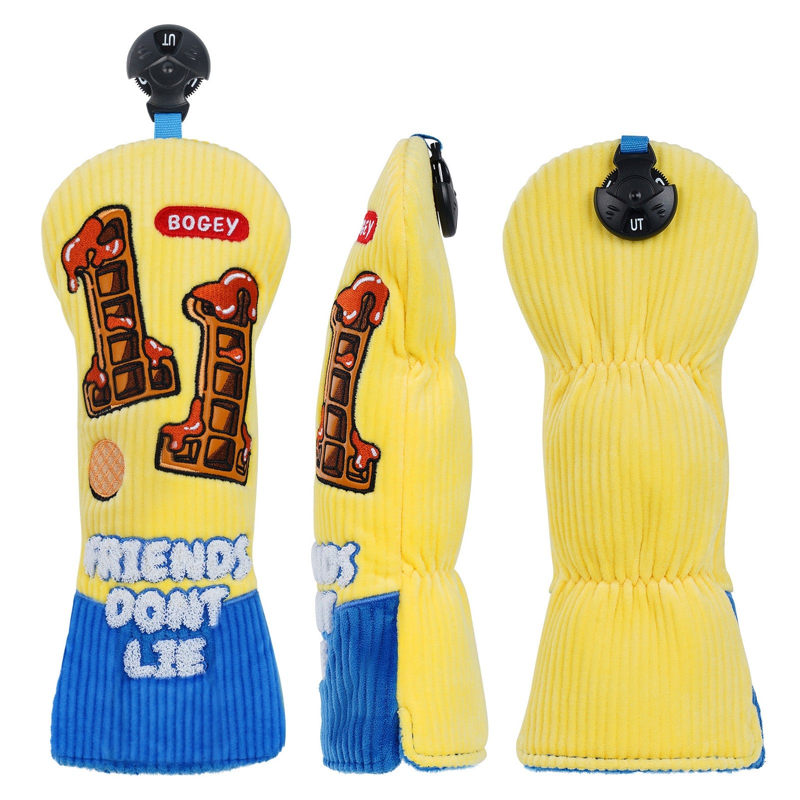 Yellow Number Golf Head Cover Set