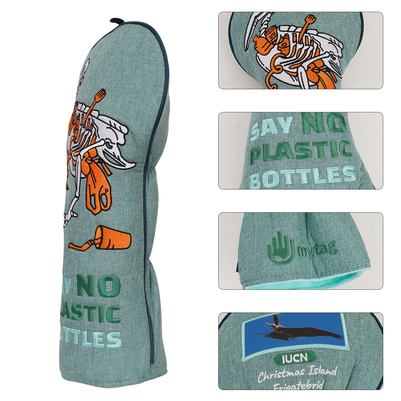 Green Plastic Bird Driver Head Cover Head Cover