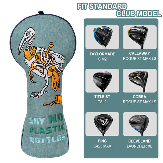 Green Plastic Bird Driver Head Cover Head Cover