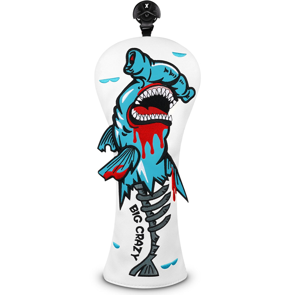 White PU Monster Fish Head Cover Set