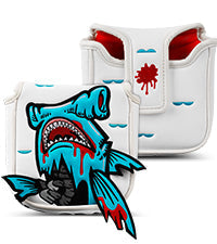 White PU Monster Fish Head Cover Set