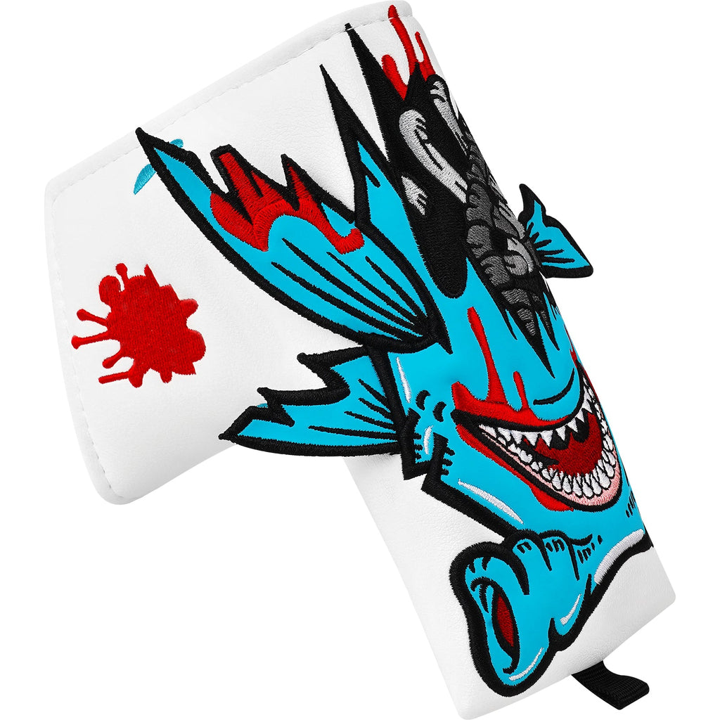 White PU Monster Fish Head Cover Set