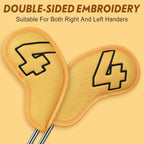 Yellow  PU Black Stitch Iron Cover10pcs£¨4-9,P,A,S,X£© Head Cover