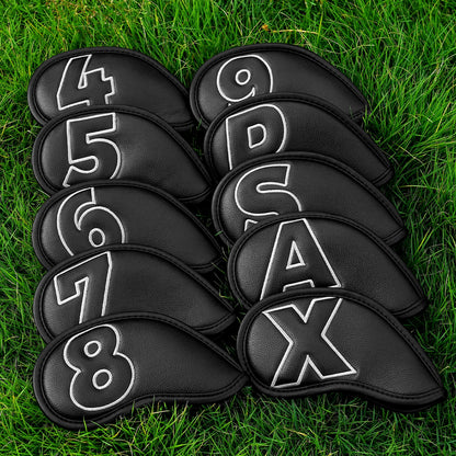 Black Silver Stitch iron 10pcs£¨4-9,P,A,S,X) Head Cover
