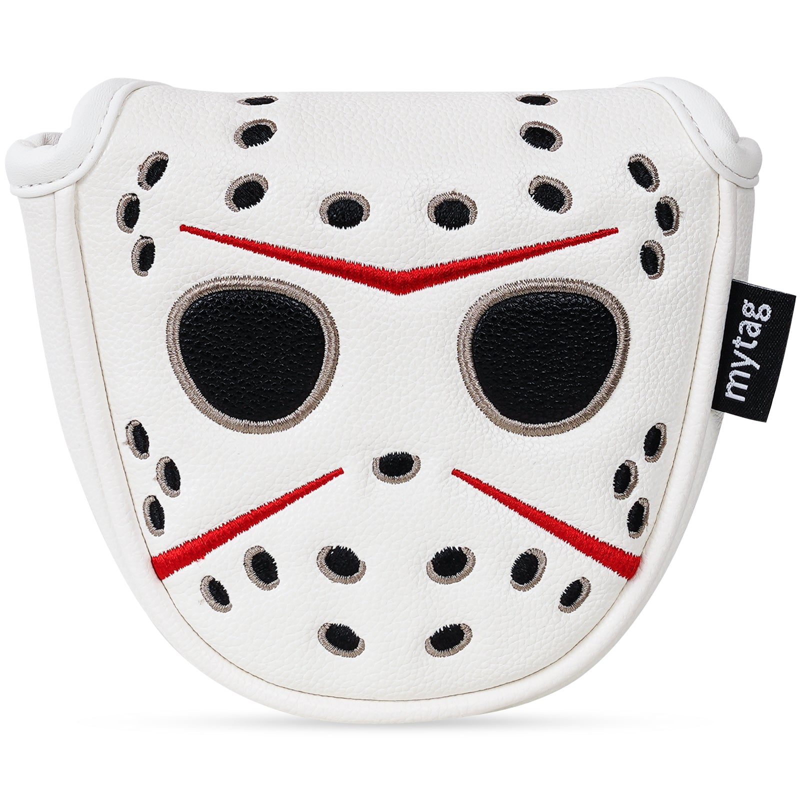 White PU Mask Head Cover Set