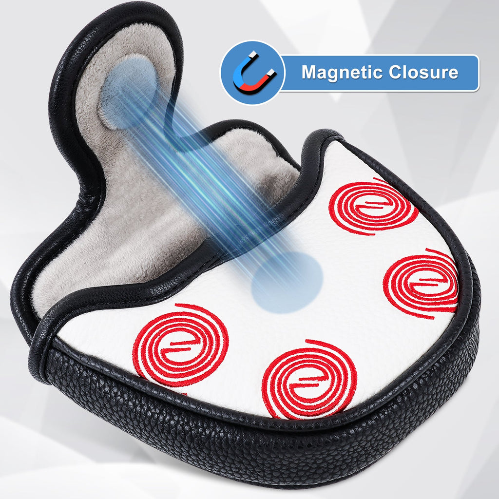 White PU Cyclone Mallet Head Cover