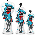 White PU Monster Fish Head Cover Set