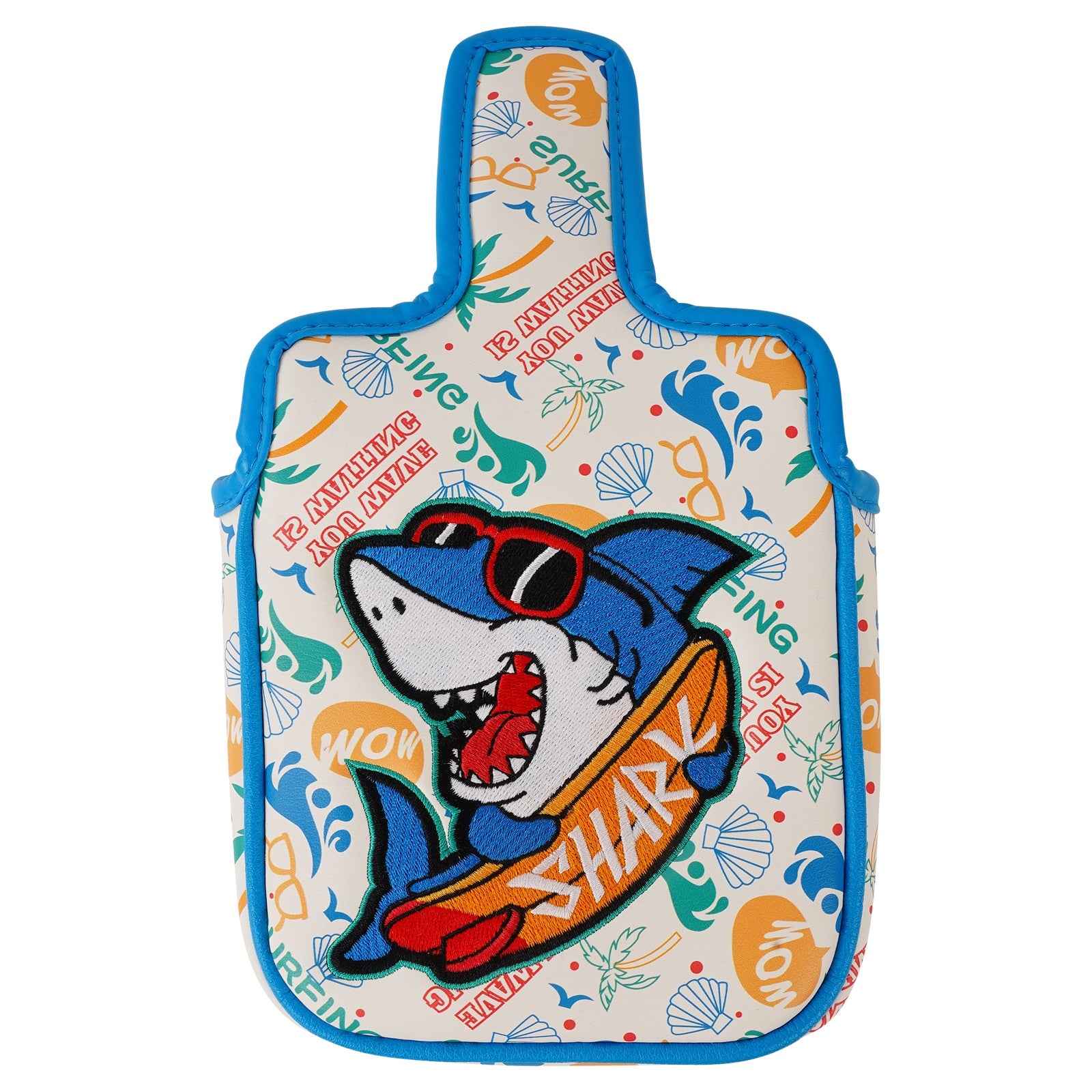 Sunglasses Shark Print Golf Head Cover Set