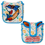 Sunglasses Shark Print Golf Head Cover Set