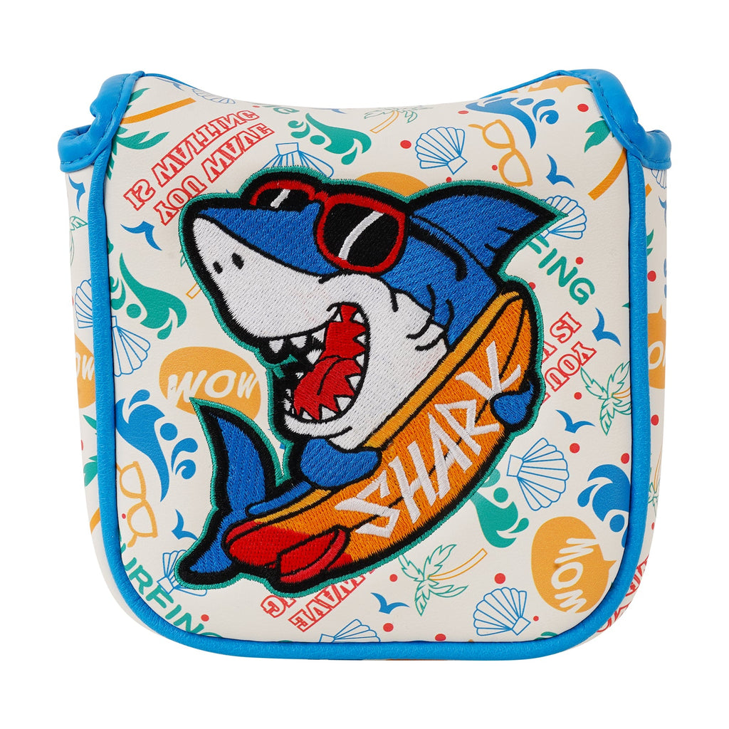 Sunglasses Shark Print Golf Head Cover Set