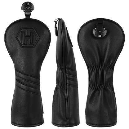 Black Cross Stripe Driver Head Cover Set