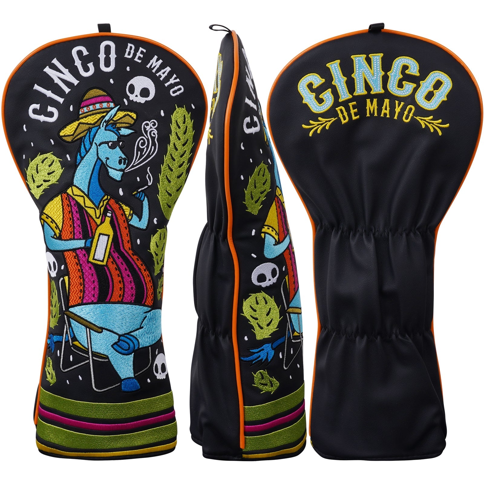 Mexican Pinata Donkey Embroidery Head Cover