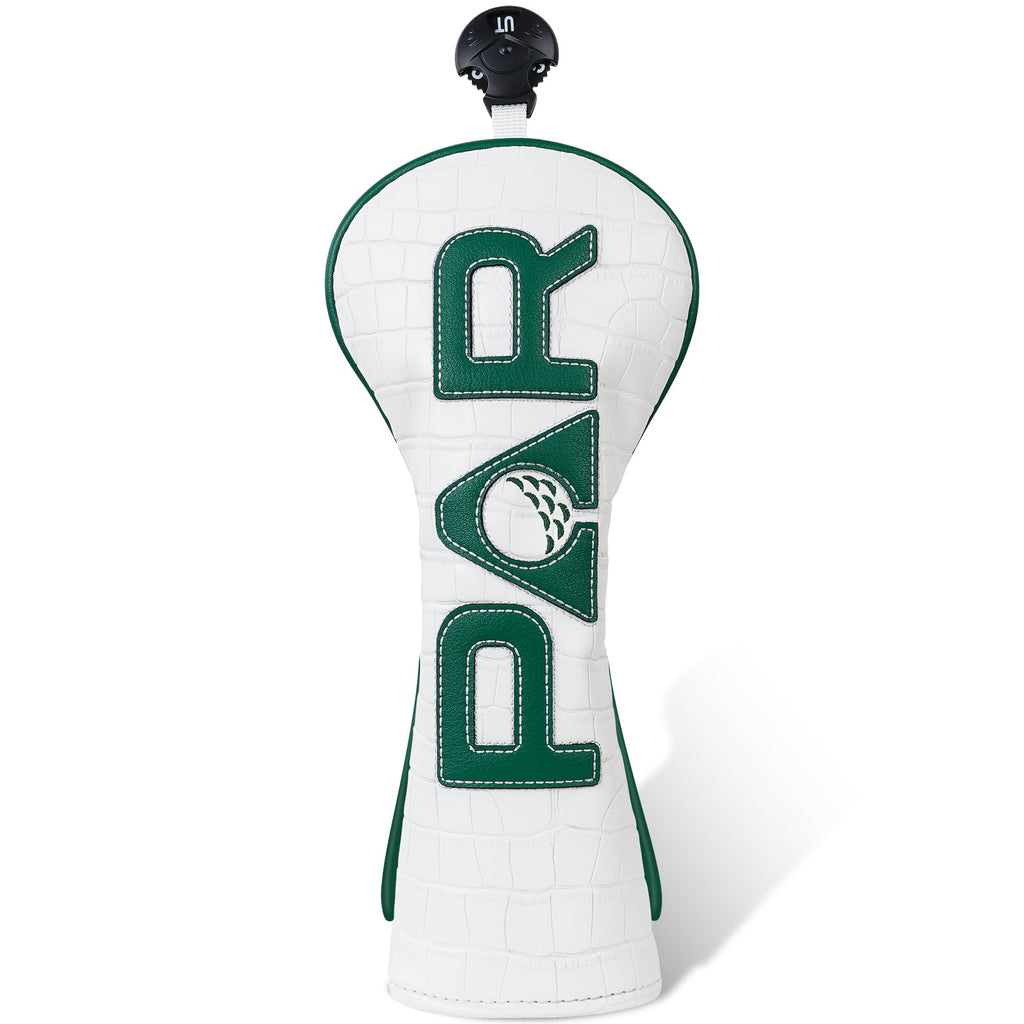 White PU PAR Golf Head Cover Set