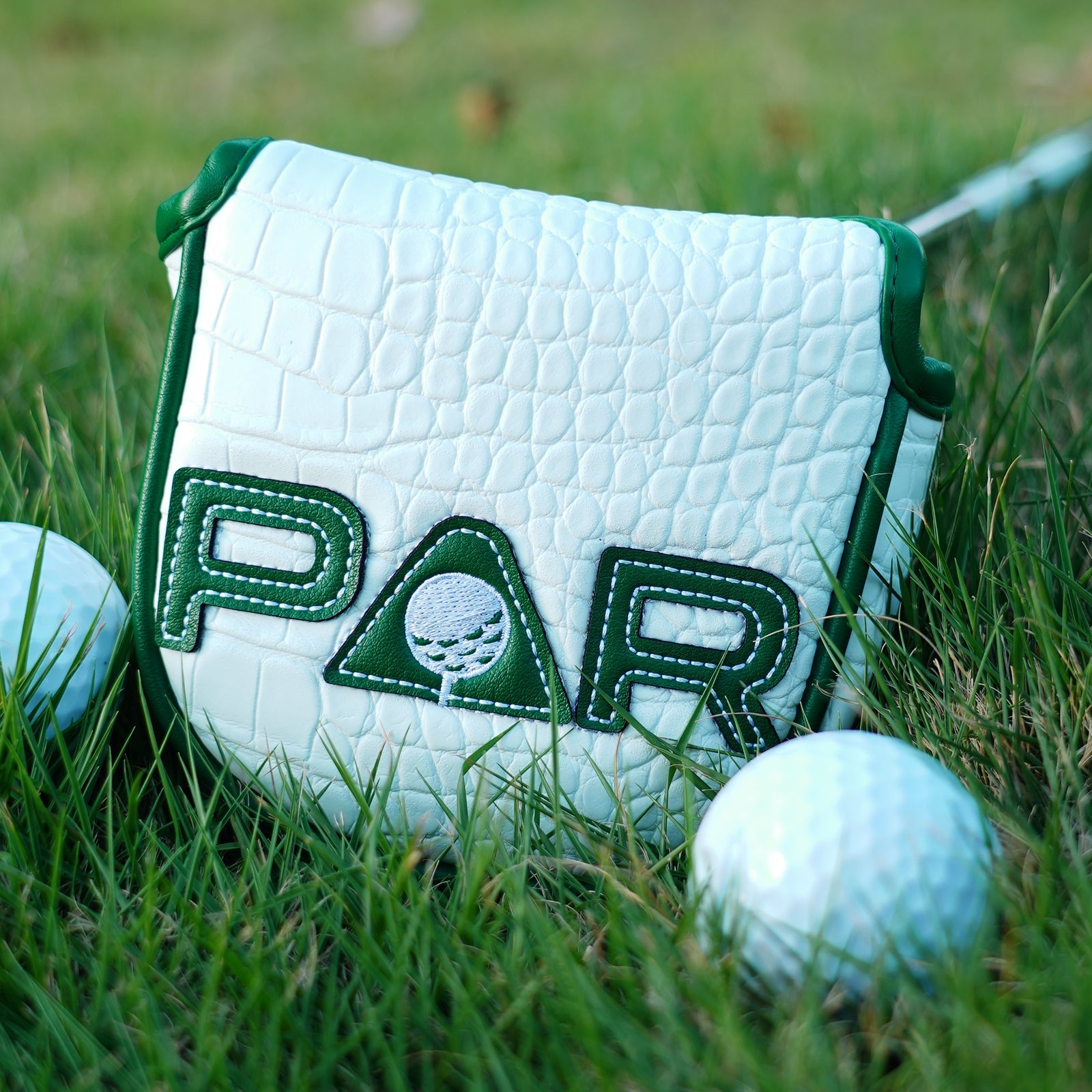 White PU PAR Golf Head Cover Set