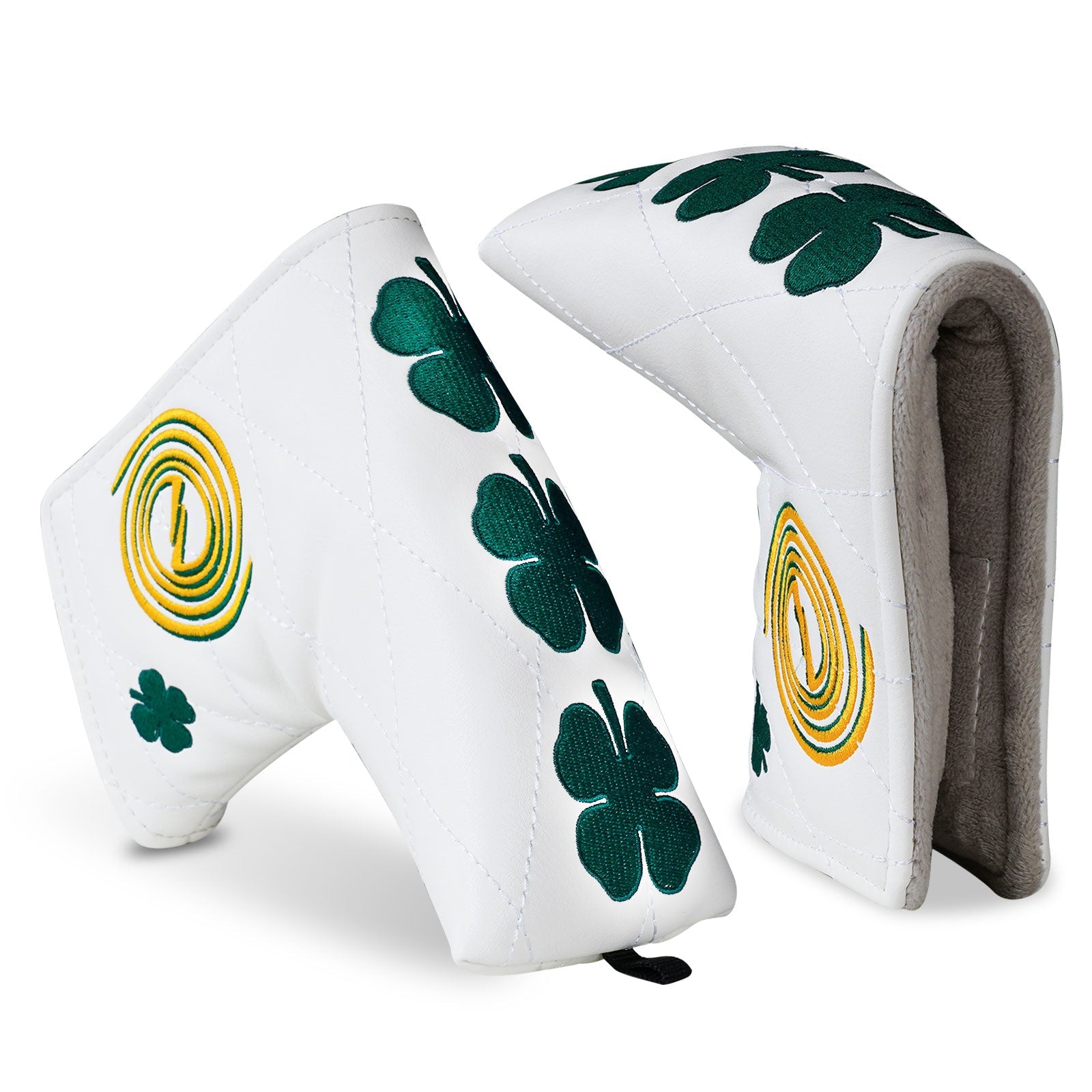 White PU Clover Blade Head Cover