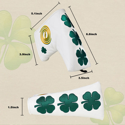 White PU Clover Blade Head Cover