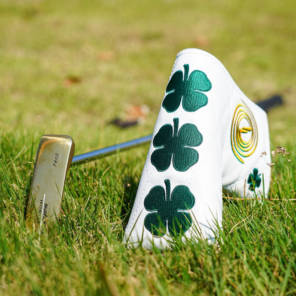 White PU Clover Blade Head Cover