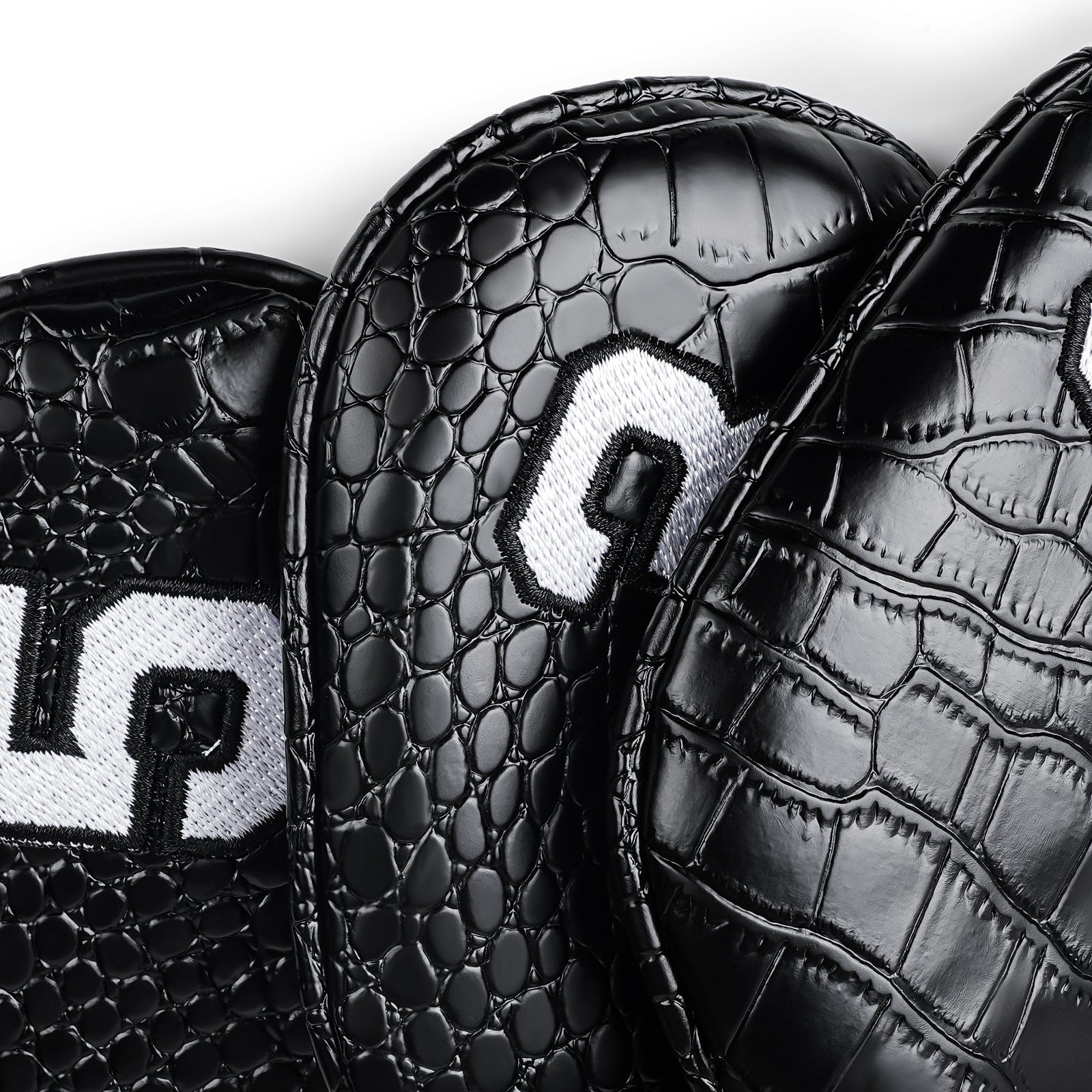 Black PU Alligator Lines Iron 11pcs(3-9,P,A,S,L) Head Cover