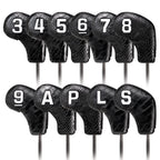 Black PU Alligator Lines Iron 11pcs(3-9,P,A,S,L) Head Cover