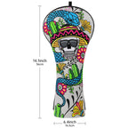Grey PU Cinco Skull Driver Head Cover