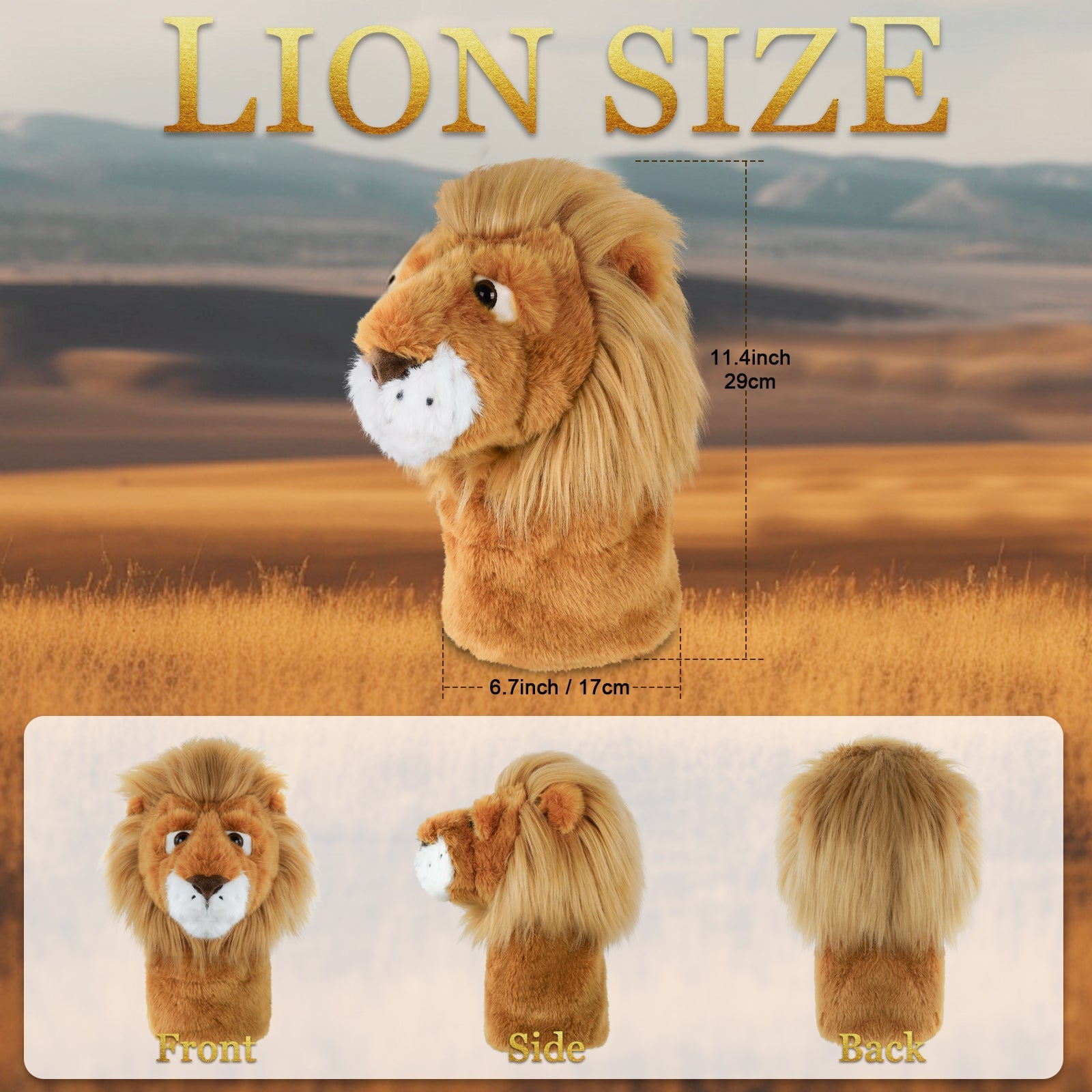 Lion Driver Head Cover