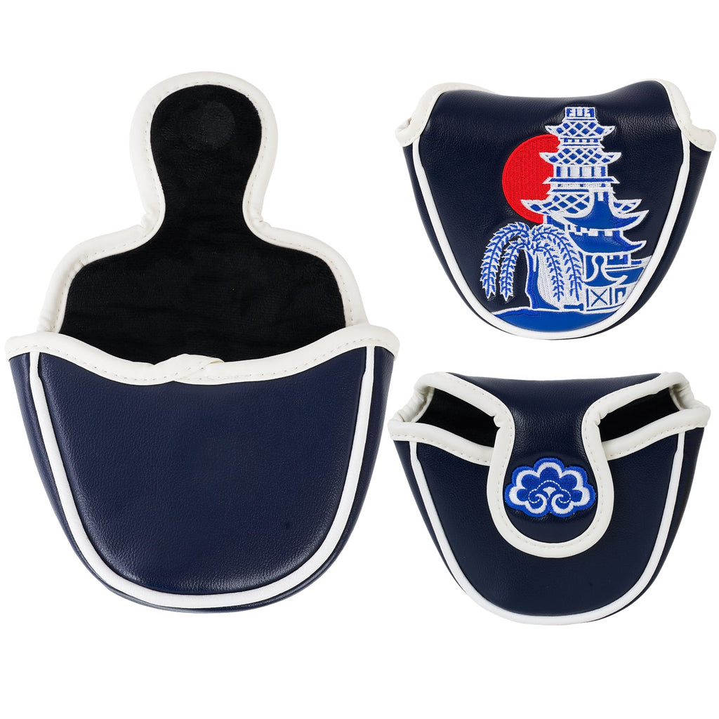 Navy Blue Ceramic Golf Head Cover Set