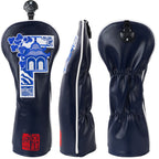 Navy Blue Ceramic Golf Head Cover Set