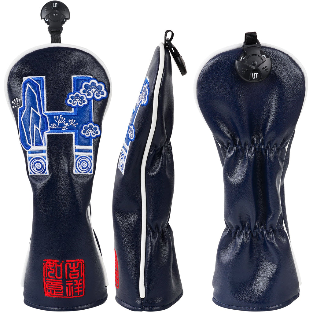Navy Blue Ceramic Golf Head Cover Set