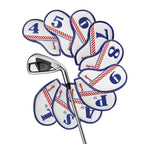 White Lucky Coin Embroidery Magnet Iron Cover Set 10pcs