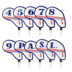 White Lucky Coin Embroidery Magnet Iron Cover Set 10pcs