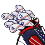 White Lucky Coin Embroidery Magnet Iron Cover Set 10pcs