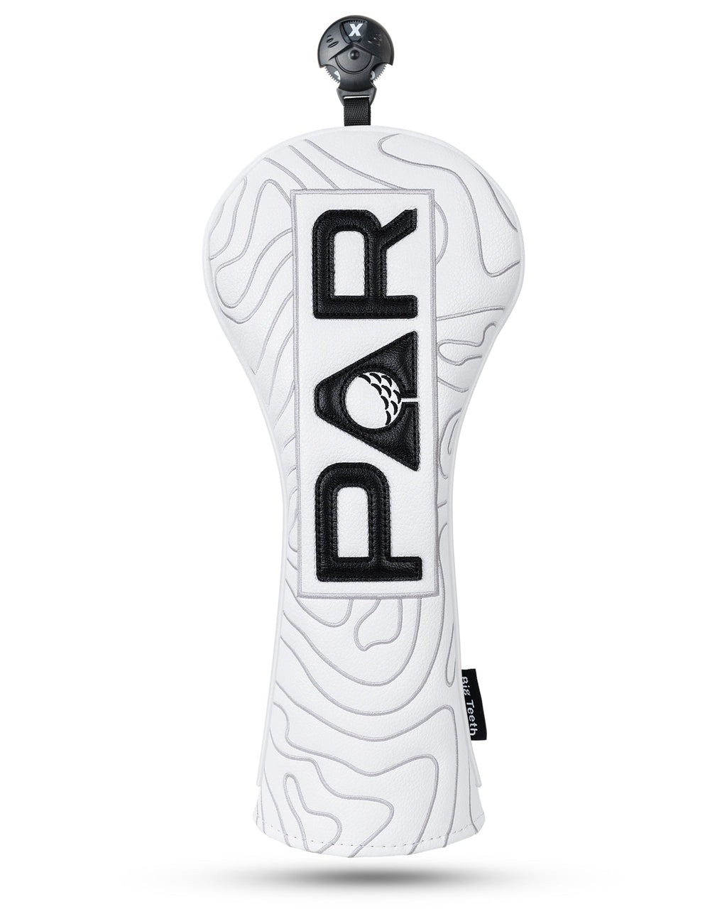 White Map Pattern PAR Patch Golf Headcover Set
