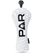 White Map Pattern PAR Patch Golf Headcover Set