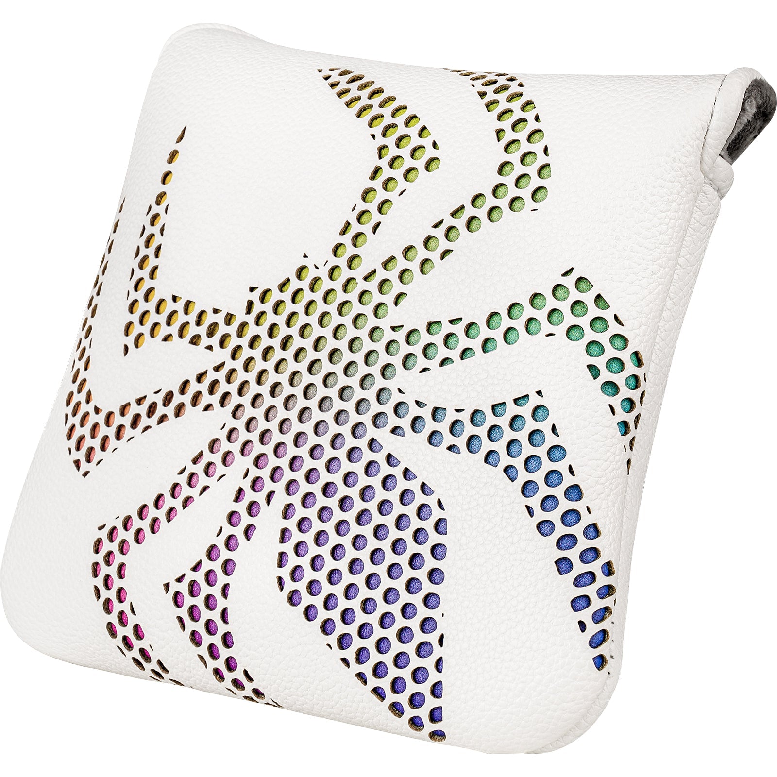 White PU Colorful Spider Square Head Cover