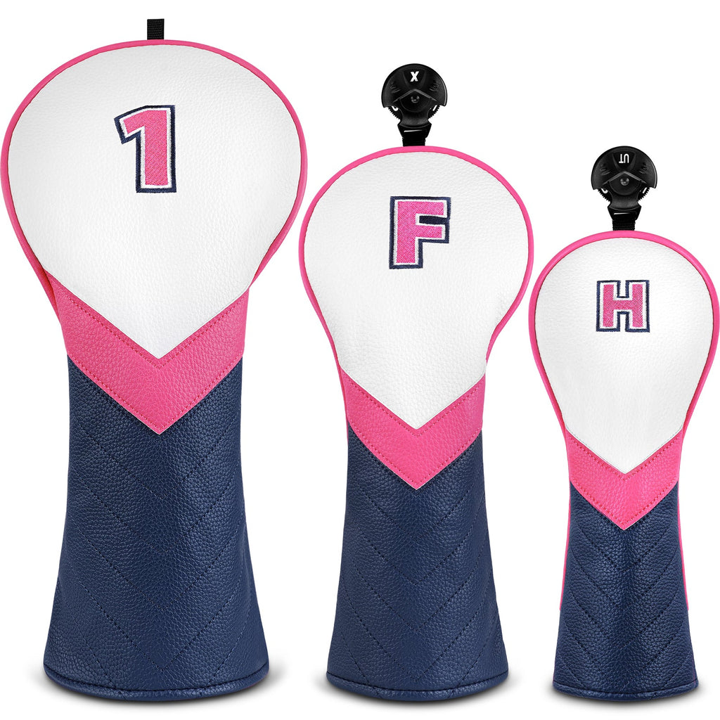White Pink& Dark Blue Headcovers  £¨1¡¢F¡¢H) Head Cover