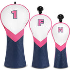 White Pink& Dark Blue Headcovers  £¨1¡¢F¡¢H) Head Cover