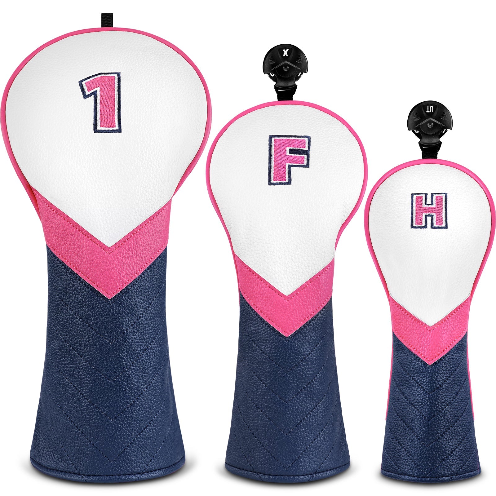 White Pink& Dark Blue Headcovers  £¨1¡¢F¡¢H) Head Cover
