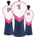 White Pink& Dark Blue Headcovers  £¨1¡¢F¡¢H) Head Cover